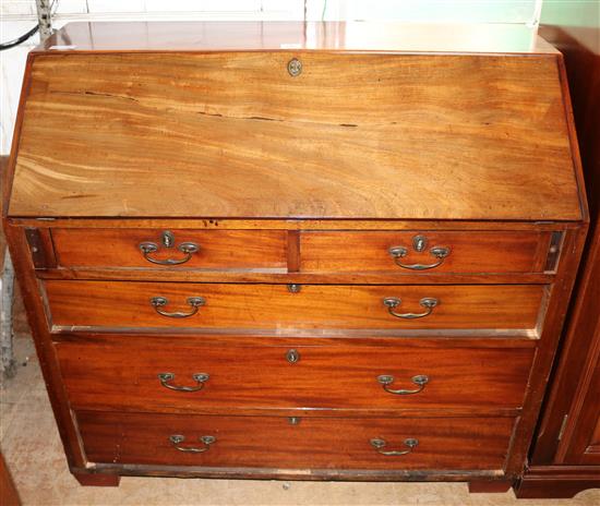 Georgian mahogany bureau(-)